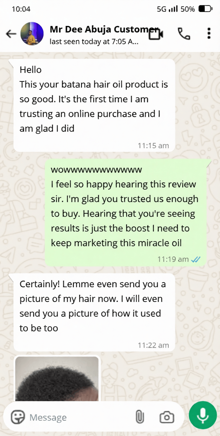 Customer review screenshot
